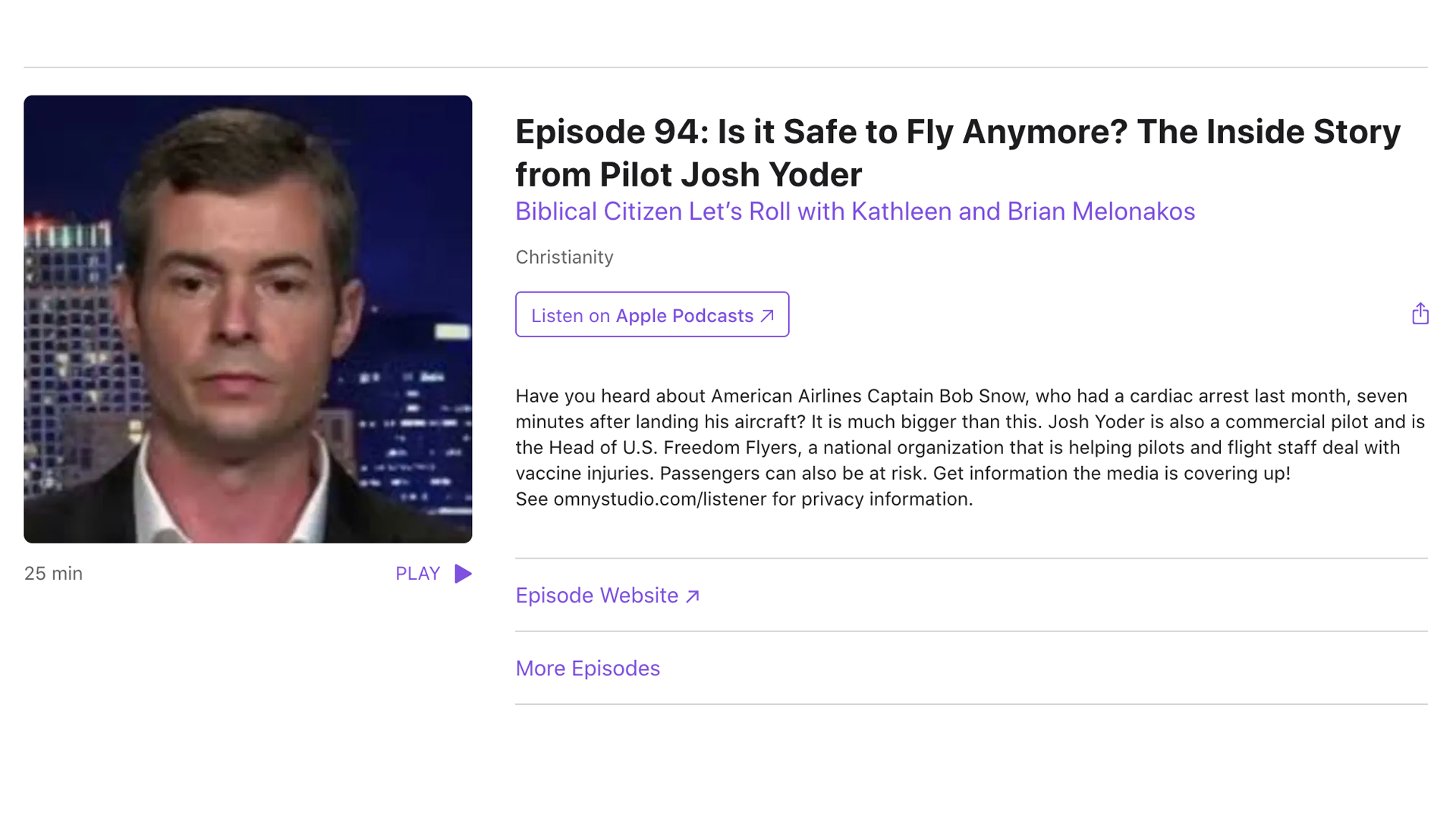 Biblical Citizen Ep 94: Is it Safe to Fly Anymore? The Inside Story from Pilot Josh Yoder