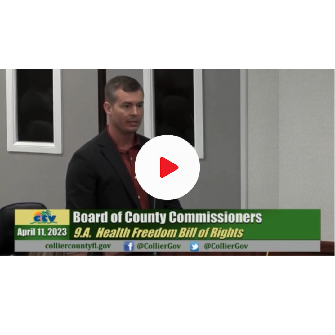 Josh Yoder speaks at the Collier County Board Meeting